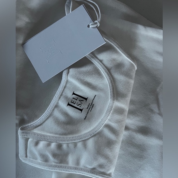 Helsa Heavy Rib Double Halter Dress in White - Picture 14 of 14